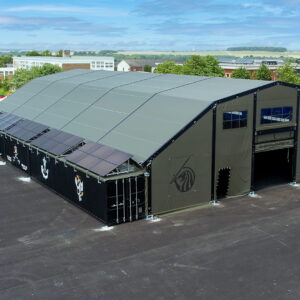 Bulford Military Strength And Conditioning Shelter Outside View